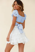 Ladies Off Shoulder Solid Color Daily Crop Top GSCA - SWEETKAMA