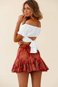 Ladies Off Shoulder Solid Color Daily Crop Top GSCA - SWEETKAMA