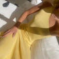 Ladies One Shoulder Mermaid Knit Maxi Dress 1992# - SWEETKAMA