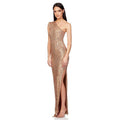 Ladies One Shoulder Sequin Sleeveless Maxi Dress R9174 - SWEETKAMA
