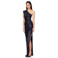 Ladies One Shoulder Sequin Sleeveless Maxi Dress R9174 - SWEETKAMA