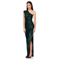 Ladies One Shoulder Sequin Sleeveless Maxi Dress R9174 - SWEETKAMA