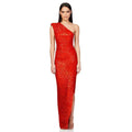Ladies One Shoulder Sequin Sleeveless Maxi Dress R9174 - SWEETKAMA