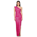 Ladies One Shoulder Sequin Sleeveless Maxi Dress R9174 - SWEETKAMA