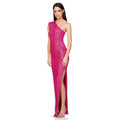 Ladies One Shoulder Sequin Sleeveless Maxi Dress R9174 - SWEETKAMA