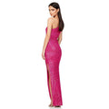 Ladies One Shoulder Sequin Sleeveless Maxi Dress R9174 - SWEETKAMA