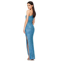 Ladies One Shoulder Sequin Sleeveless Maxi Dress R9174 - SWEETKAMA