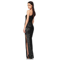 Ladies One Shoulder Sequin Sleeveless Maxi Dress R9174 - SWEETKAMA