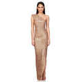 Ladies One Shoulder Sequin Sleeveless Maxi Dress R9174 - SWEETKAMA