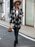 Ladies Plaid Daily Short Knit Cardigan E2310 - SWEETKAMA
