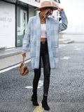 Ladies Plaid Daily Short Knit Cardigan E2310 - SWEETKAMA