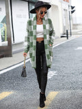 Ladies Plaid Daily Short Knit Cardigan E2310 - SWEETKAMA