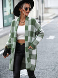 Ladies Plaid Daily Short Knit Cardigan E2310 - SWEETKAMA
