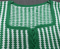 Ladies Plaid Short Sleeves Square Neck Knit Crop Top 0512 - SWEETKAMA