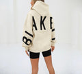 Ladies Print Long Sleeves Hoodie Sweatshirt 8888 - SWEETKAMA