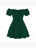 Ladies Puff Sleeves Off Shoulder Daily Romper GQSG - SWEETKAMA