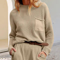 Ladies Rib-Knit Dropped Shoulder Sweater YL23806 - SWEETKAMA