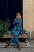 Ladies Round Neck Flare Sleeves Knit Midi Dress 5517 - SWEETKAMA