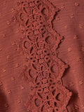 Ladies Round Neck Lace Daily Short Dress 233LQ53576-SN18 - SWEETKAMA