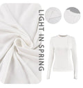 Ladies Round Neck Slim Fit Daily Casual Blouse TX1372 - SWEETKAMA