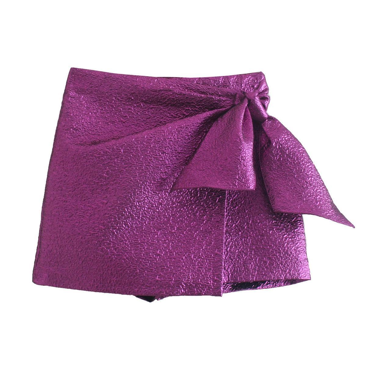 Ladies Sequin Strapless Top And Skorts Set 8620 - SWEETKAMA