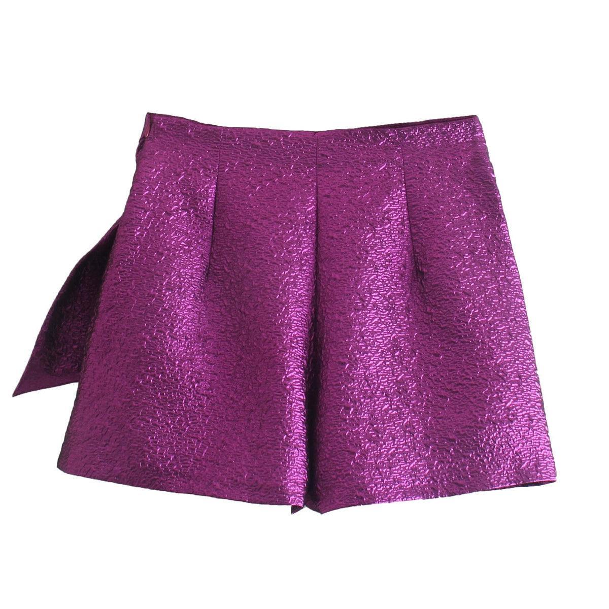 Ladies Sequin Strapless Top And Skorts Set 8620 - SWEETKAMA