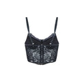 Ladies Sexy Floral Lace Wrinkle Cup Corset M09492 - SWEETKAMA