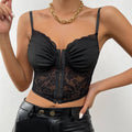 Ladies Sexy Floral Lace Wrinkle Cup Corset M09492 - SWEETKAMA
