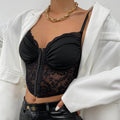 Ladies Sexy Floral Lace Wrinkle Cup Corset M09492 - SWEETKAMA