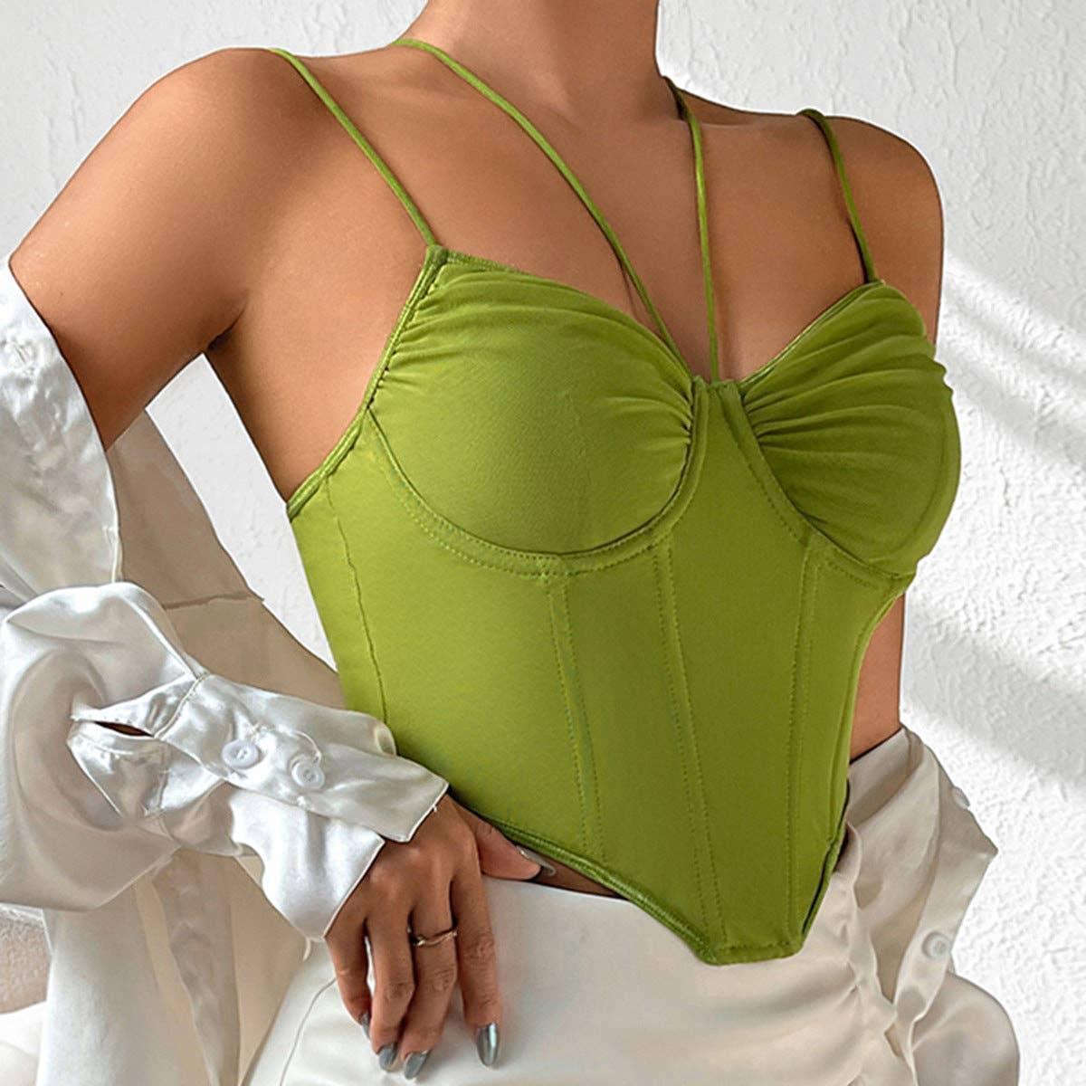 Ladies Sexy Mesh Slim Fit Halter Corset M60209 - SWEETKAMA
