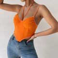 Ladies Sexy Mesh Slim Fit Halter Corset M60209 - SWEETKAMA