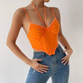 Ladies Sexy Mesh Slim Fit Halter Corset M60209 - SWEETKAMA