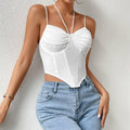 Ladies Sexy Mesh Slim Fit Halter Corset M60209 - SWEETKAMA