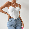 Ladies Sexy Mesh Slim Fit Halter Corset M60209 - SWEETKAMA