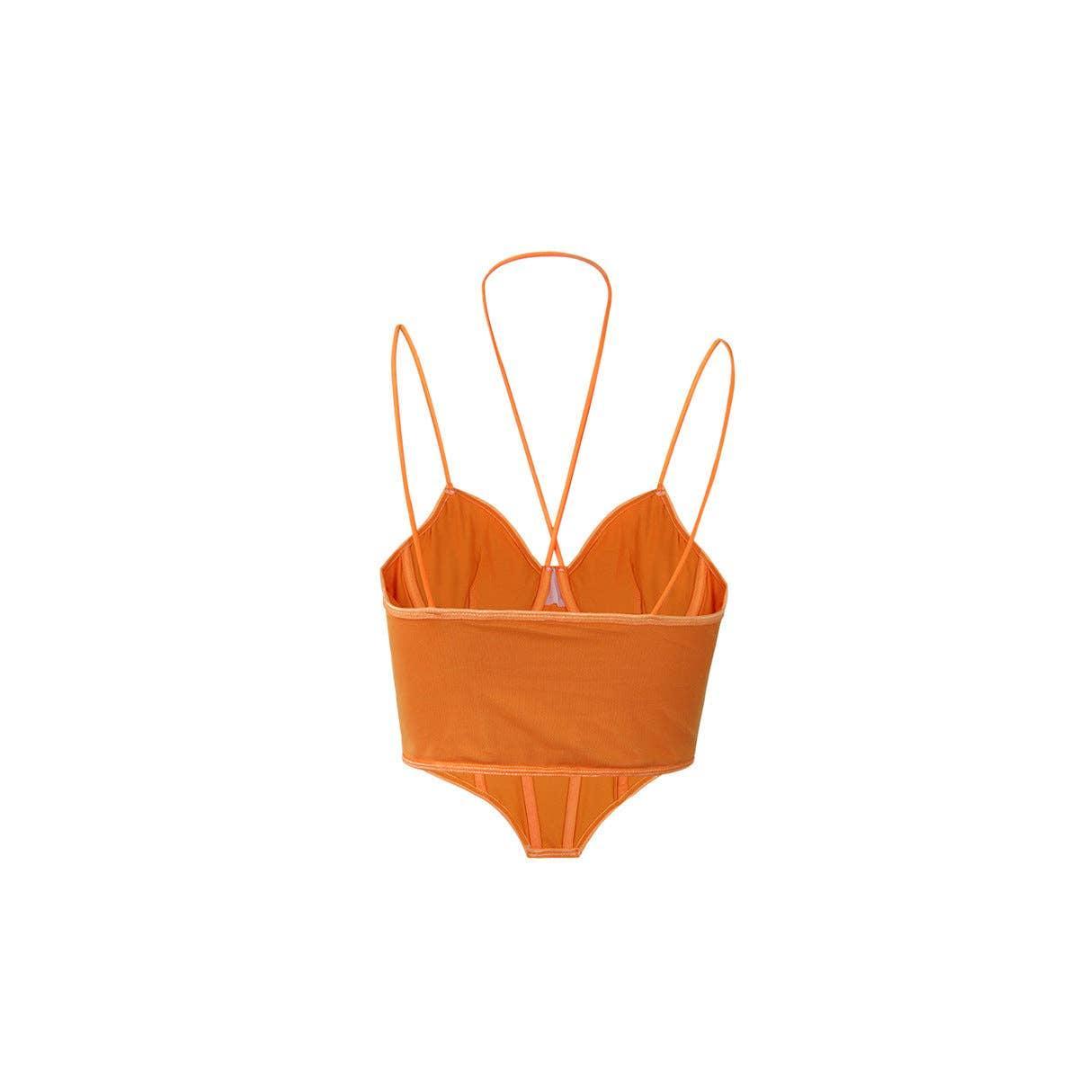 Ladies Sexy Mesh Slim Fit Halter Corset M60209 - SWEETKAMA