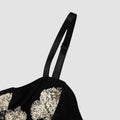 Ladies Sexy Rose Embroidery See Sheer Corset M60369 - SWEETKAMA