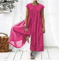 Ladies Short Sleeves Overalls Loose Daily Jumpsuit 2385 - SWEETKAMA