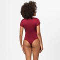 Ladies Short Sleeves Slim Fit Casual Bodysuit 37314 - SWEETKAMA