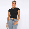Ladies Shrot Sleeves Casual Tee Top ESST002 - SWEETKAMA