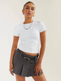 Ladies Shrot Sleeves Casual Tee Top ESST002 - SWEETKAMA