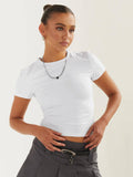 Ladies Shrot Sleeves Casual Tee Top ESST002 - SWEETKAMA