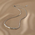 Ladies Silver Plated Snake Chain Necklace SKAJ014 - SWEETKAMA