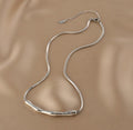 Ladies Silver Plated Snake Chain Necklace SKAJ014 - SWEETKAMA