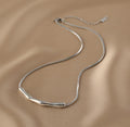 Ladies Silver Plated Snake Chain Necklace SKAJ014 - SWEETKAMA