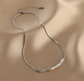 Ladies Silver Plated Snake Chain Necklace SKAJ014 - SWEETKAMA