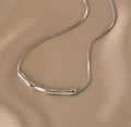 Ladies Silver Plated Snake Chain Necklace SKAJ014 - SWEETKAMA