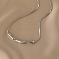Ladies Silver Plated Snake Chain Necklace SKAJ014 - SWEETKAMA