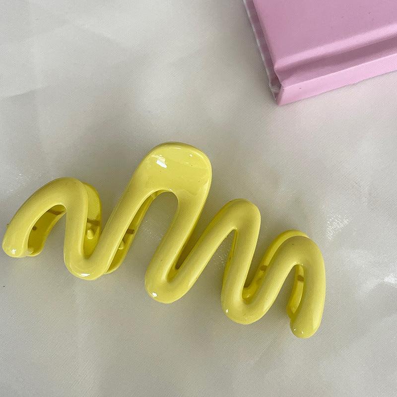 Ladies Simple Casual Wave Shaped Hair Claw Clip SKAJ074 - SWEETKAMA