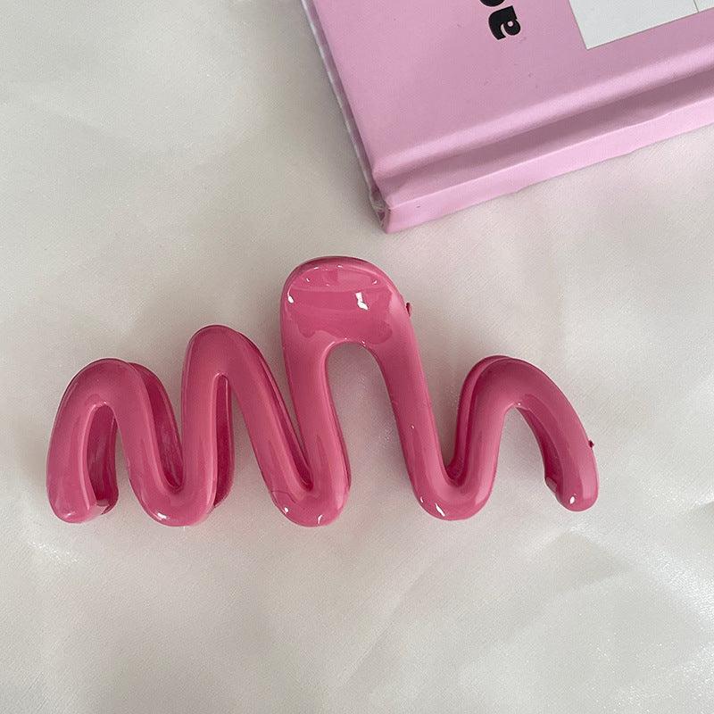 Ladies Simple Casual Wave Shaped Hair Claw Clip SKAJ074 - SWEETKAMA