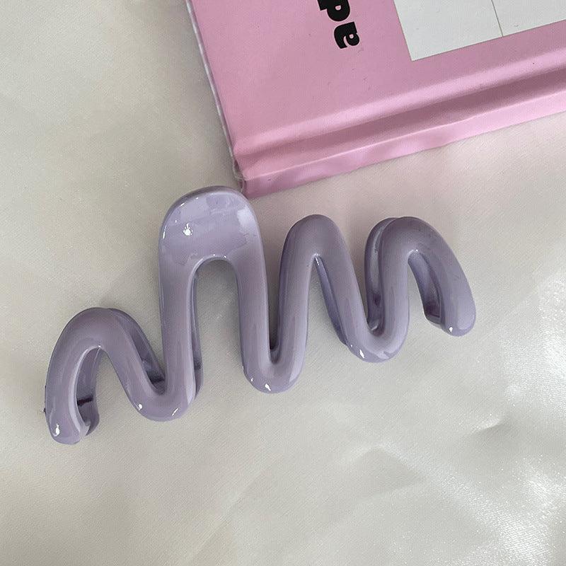 Ladies Simple Casual Wave Shaped Hair Claw Clip SKAJ074 - SWEETKAMA
